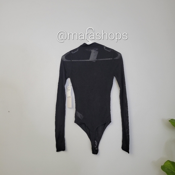 Good American Mock Neck Sheer Bodysuit - Picture 8 of 9
